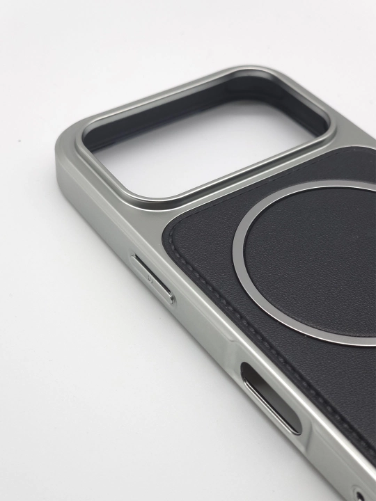 IPhone 11, 12, 13, 14, 15, 16, 17 Pro,Max uchun Magsafe bilan charm g‘ilof
