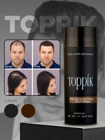Камуфляж-пудра для волос и бороды от залысин"Toppik"загуститель для мужчин и женщин, 27.5г - 