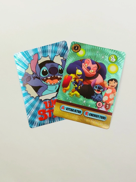 Stitch o‘yin kartalari-55 dona, rangli dizayn, sovg‘a va dekor uchun mos, Naruto, Pokemon