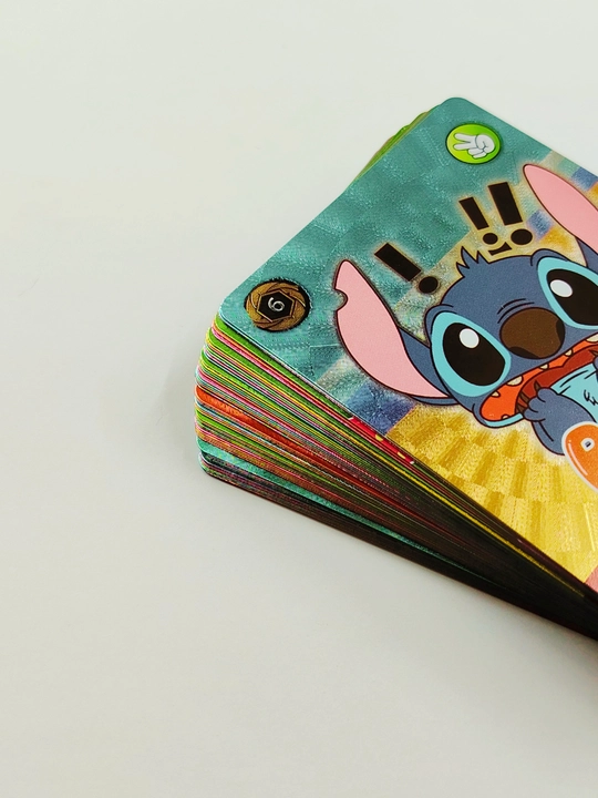 Stitch o‘yin kartalari-55 dona, rangli dizayn, sovg‘a va dekor uchun mos, Naruto, Pokemon