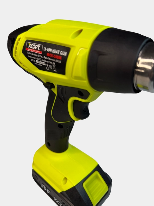 Строительный фен XCORT XDC21-550DK  Аккумуляторный – 20В, 550°C, 2.0Ач