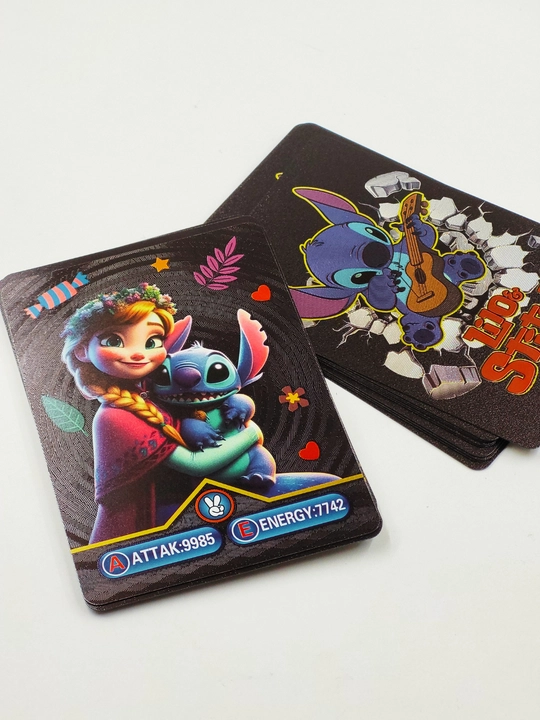 Stitch o‘yin kartalari-55 dona, rangli dizayn, sovg‘a va dekor uchun mos, Naruto, Pokemon