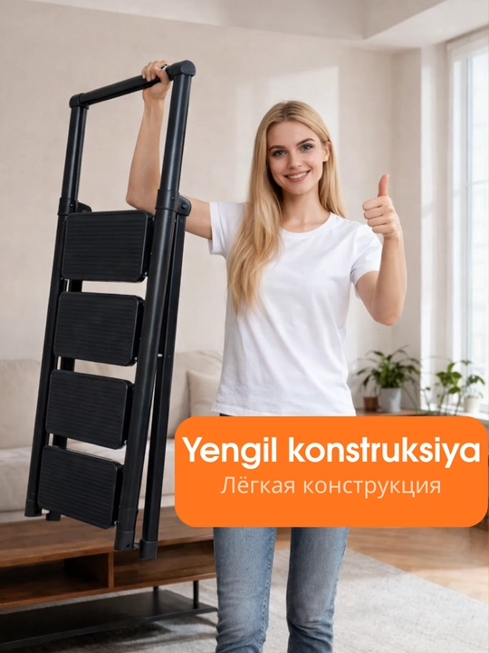 Metall zinapoyali katlamali 3, 4, 5 toymas zinapoyali uy zinapoyasi