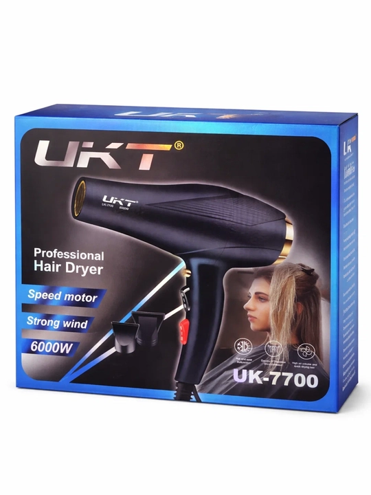 UKT UK-7700 soch uchun fen, 6000 Vt, professional, 2 tezlik, 3 harorat rejimi