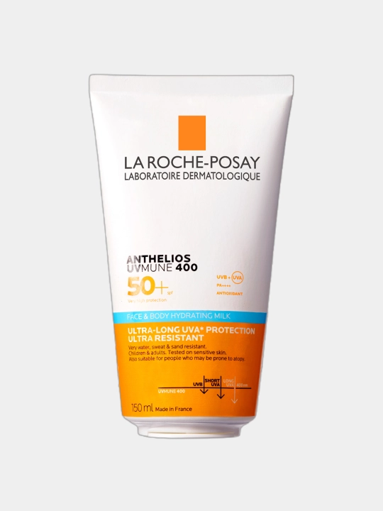 La Roche-Posay Anthelios UVMune 400 SPF50+ himoyalovchi va namlaydigan sut, 150 ml - 