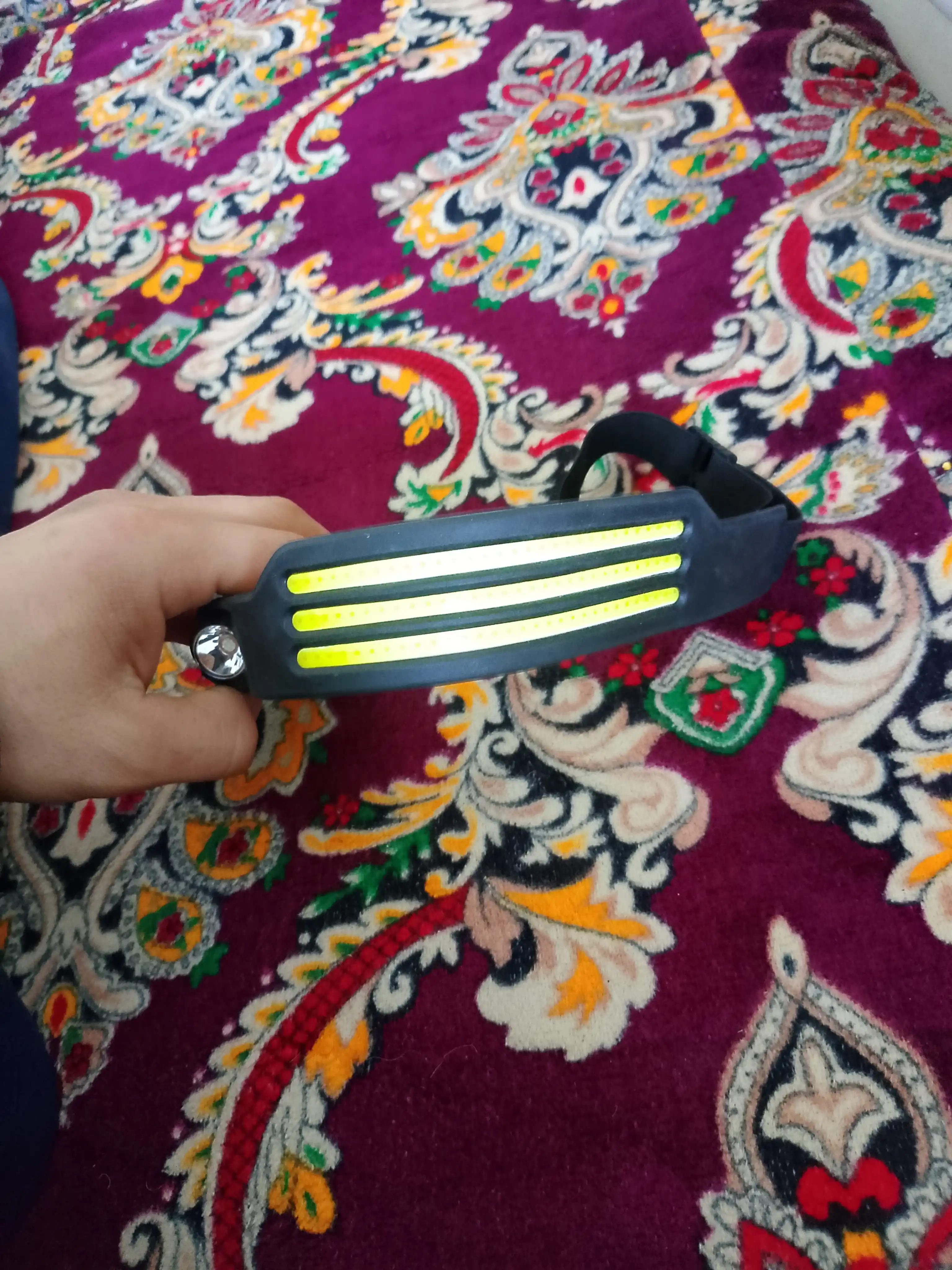 Yorqin bosh fonar, 5 rejim, boshga o'rnatiladi va sensor boshqaruvi, Type C