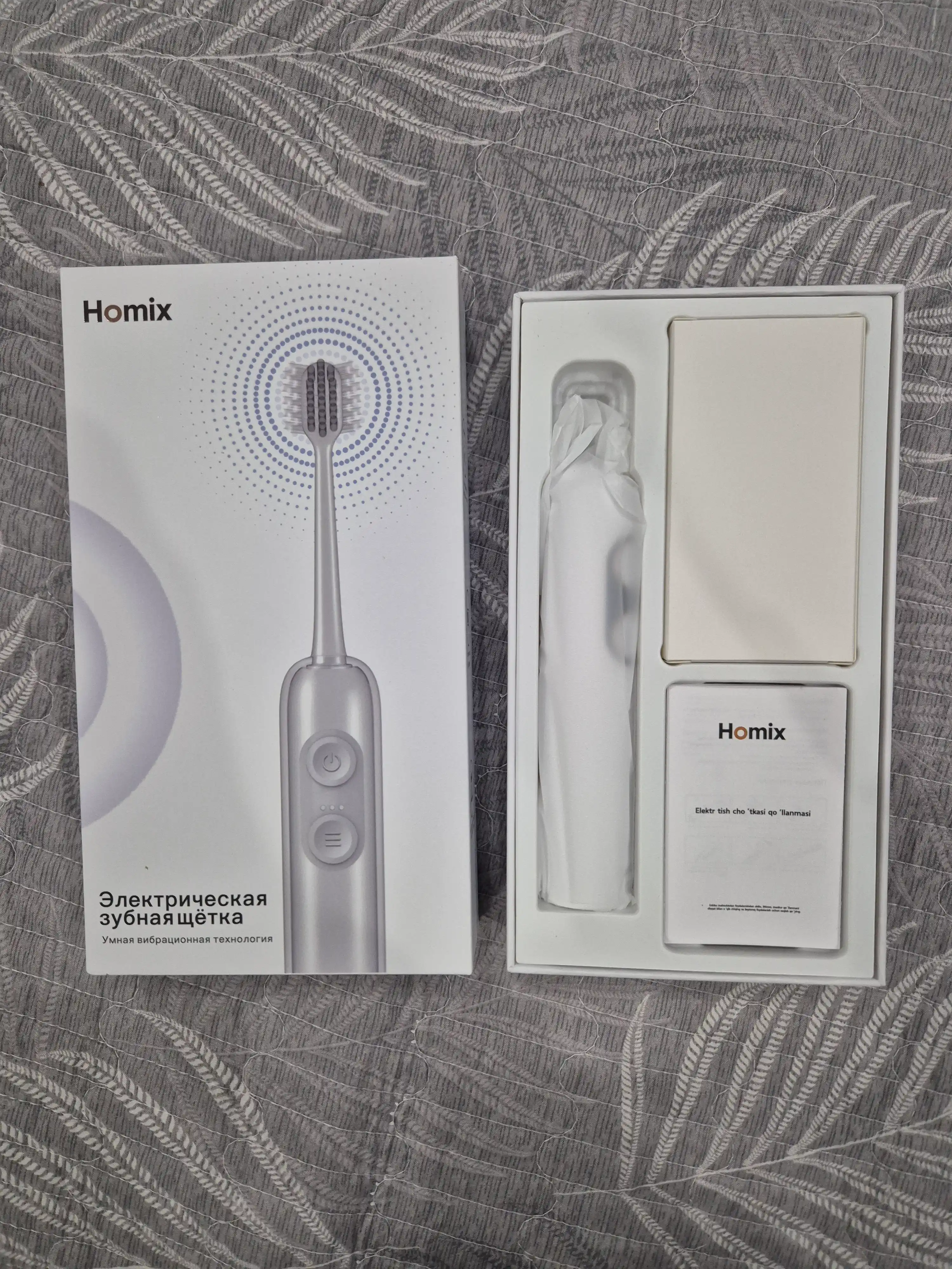 Homix elektr tish cho'tkasi, 9 rejim, 3 nasadka (2 DuPont+yumshoq), IPX7, Type-C