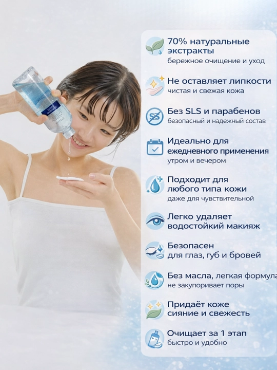 LA'CORE, Lacore Cleansing water для снятия макияжа, 280 мл