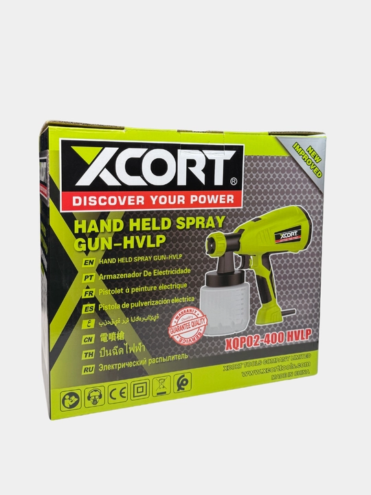 Краскопульт Xcort XQP02-400 HVLP – 400 мл, электрический, легкий и удобный