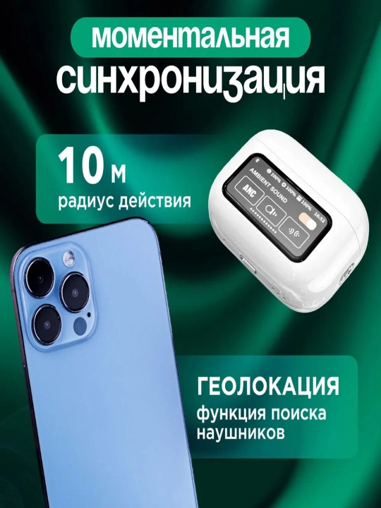 Беспроводные наушники Arpods Pods Pro ANC, с сенсорным экраном