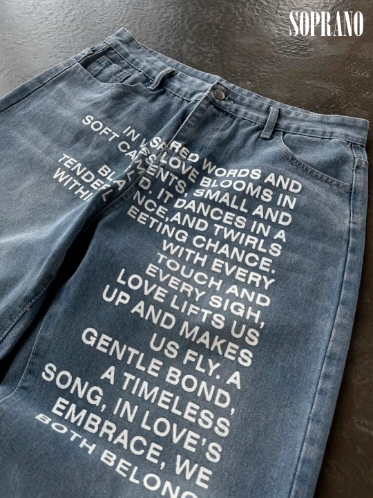 ETHER keng baggy jinsilar, erkaklar, ayollar va o‘smirlar uchun, o‘lchamlar S–XXXL