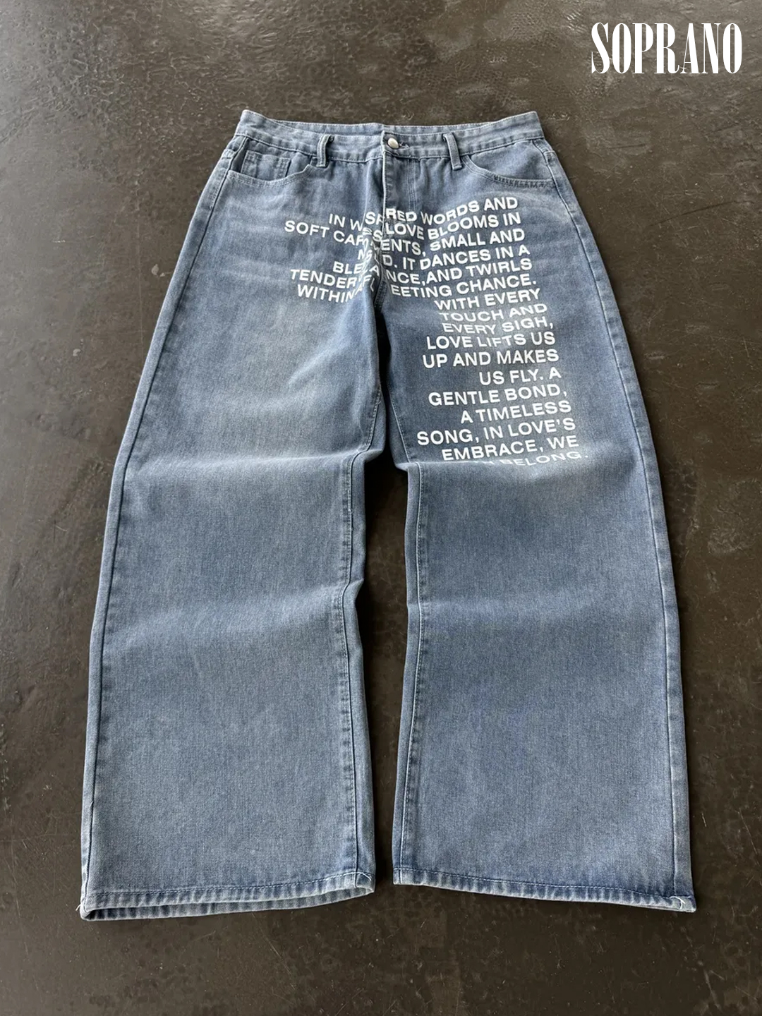 ETHER keng baggy jinsilar, erkaklar, ayollar va o‘smirlar uchun, o‘lchamlar S–XXXL