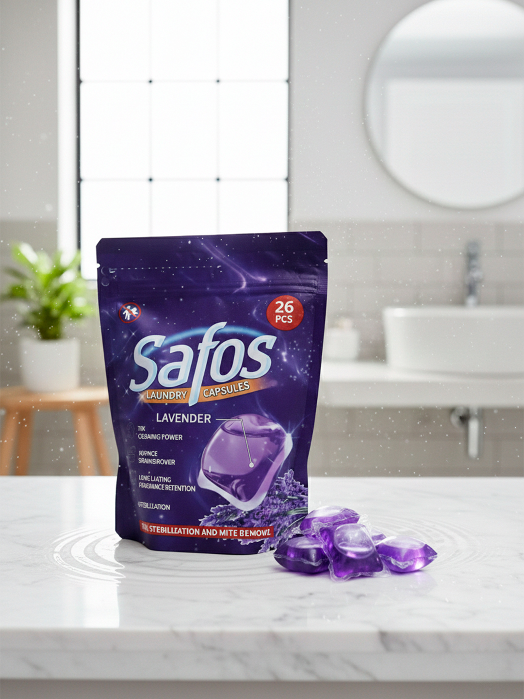 Капсулы для стирки Safos, для цветного, чёрного и белого белья, концентрированное средство