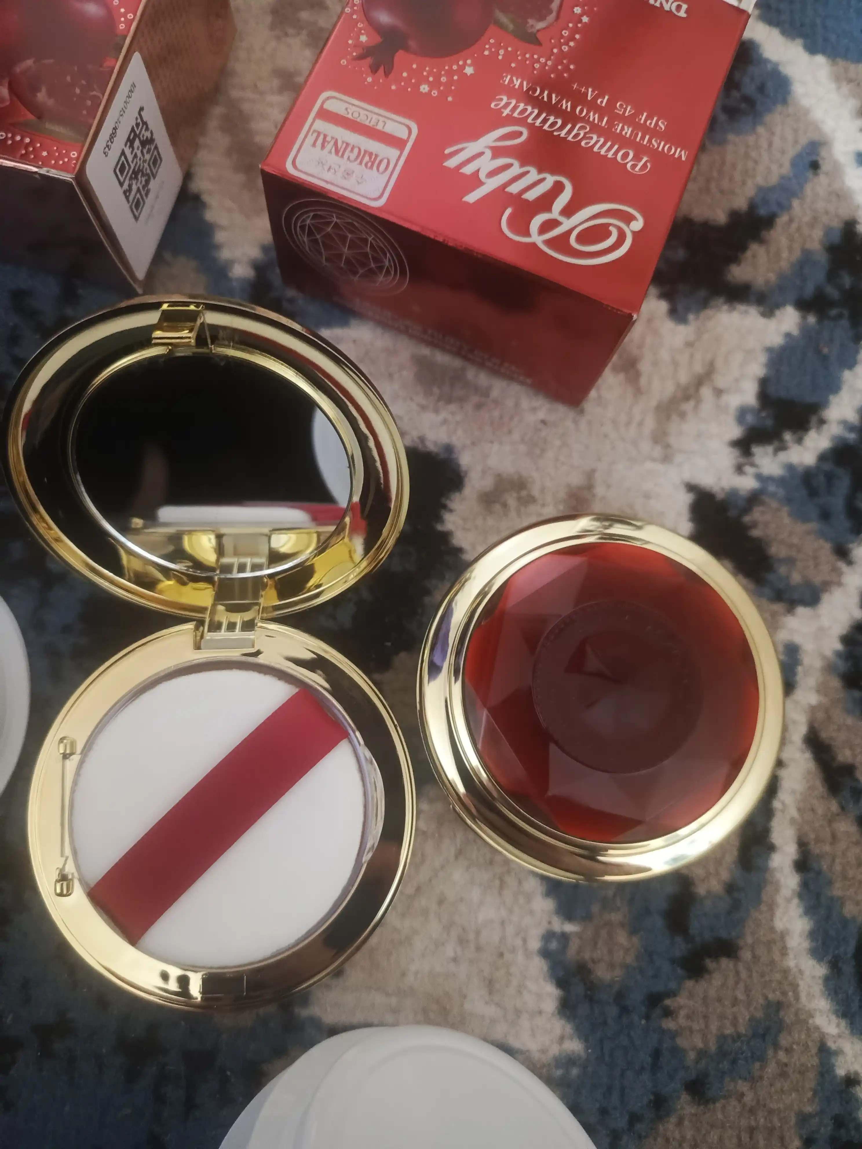 Пудра для лица с запаской Ruby Pomegranate 2 Way Cake SPF45, №13 гранат рубиновый, 2 слоя