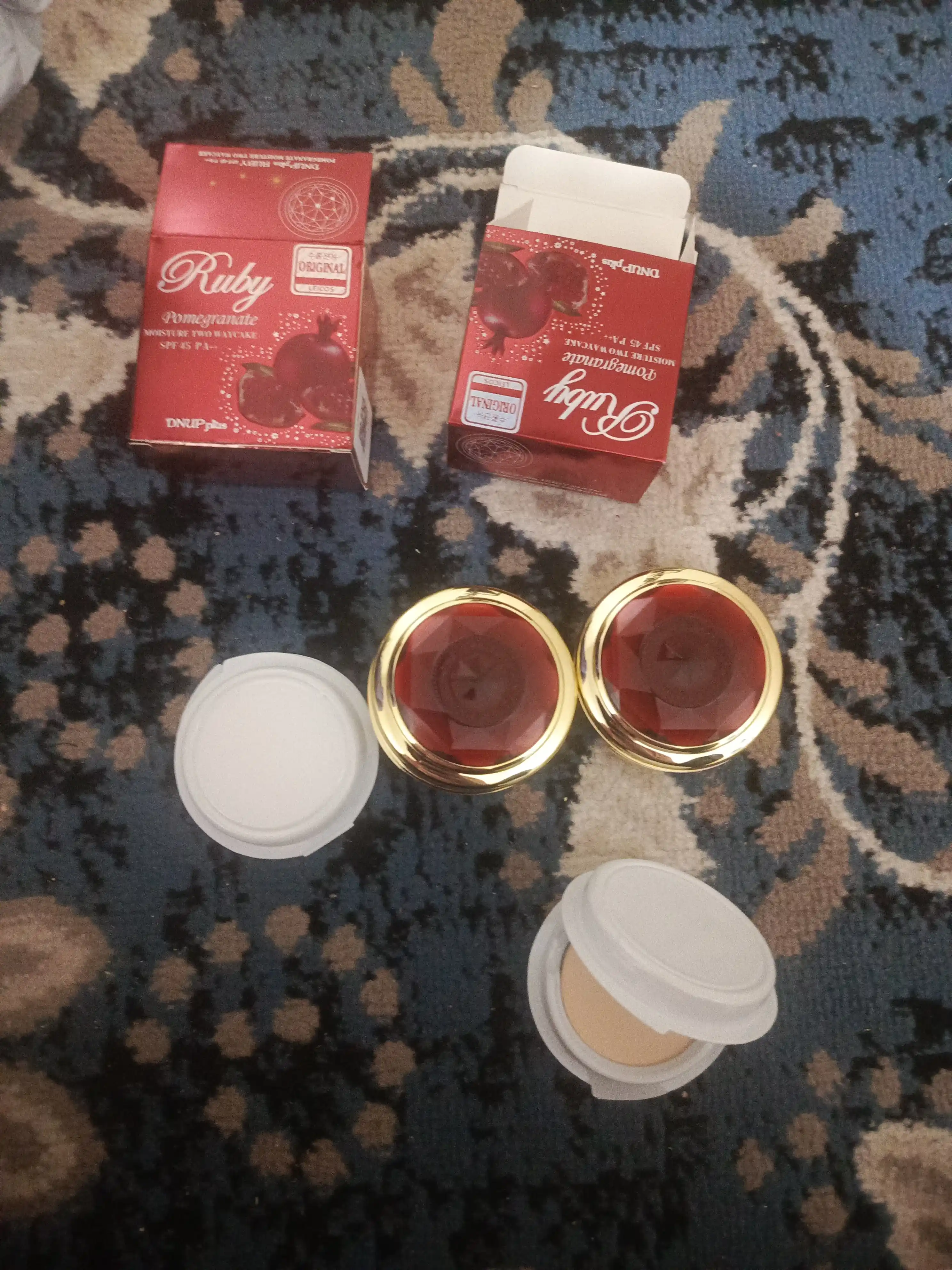 Пудра для лица с запаской Ruby Pomegranate 2 Way Cake SPF45, №13 гранат рубиновый, 2 слоя