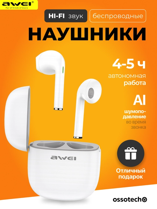 AWEI T28 — Bluetooth 5.3, 6 soatgacha musiqa tinglash uchun qulay quloqchinlar - 