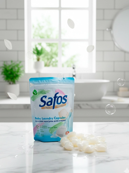 Капсулы для стирки Safos, для цветного, чёрного и белого белья, концентрированное средство