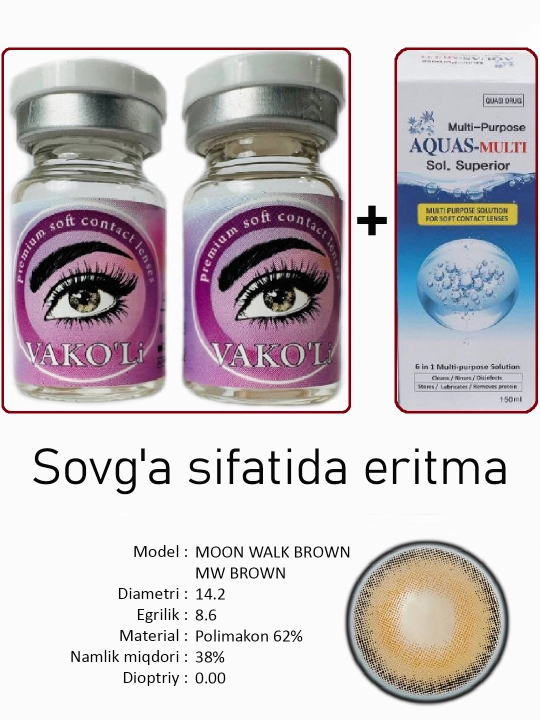 Sifatli rangli kontakt linzalari