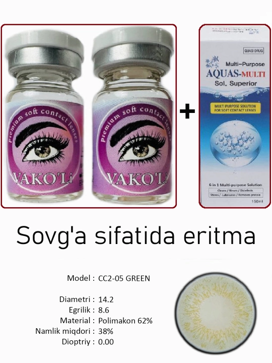 Sifatli rangli kontakt linzalari