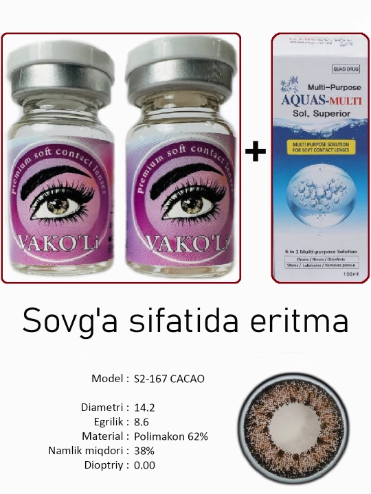 Sifatli rangli kontakt linzalari