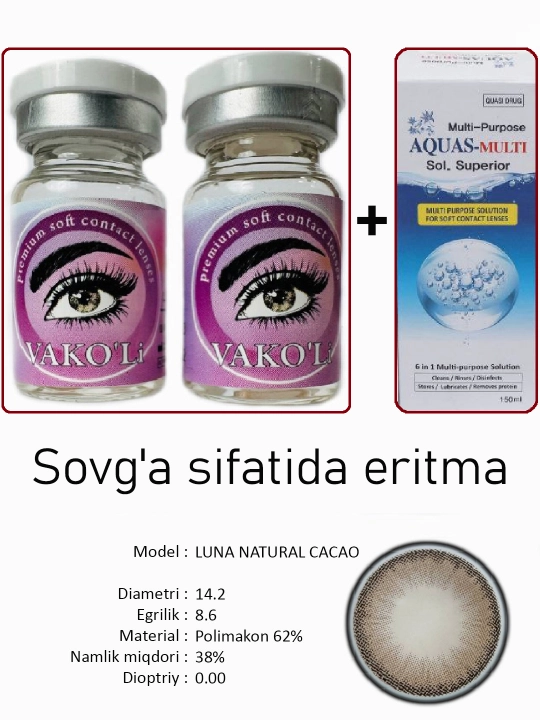 Sifatli rangli kontakt linzalari