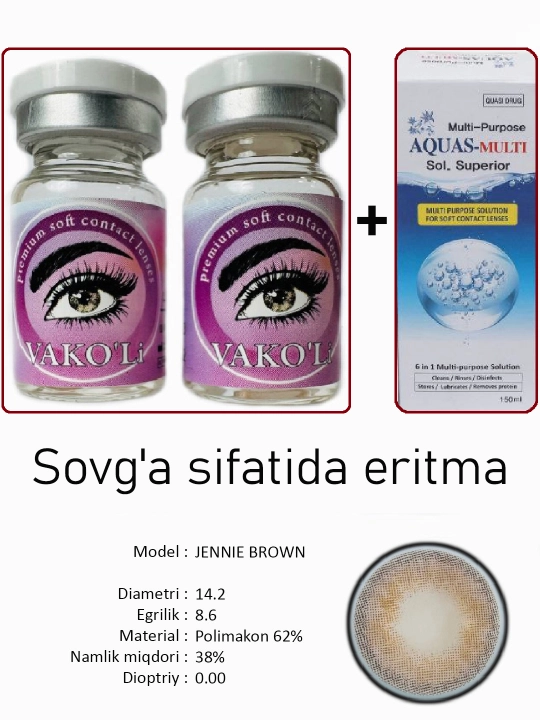 Sifatli rangli kontakt linzalari