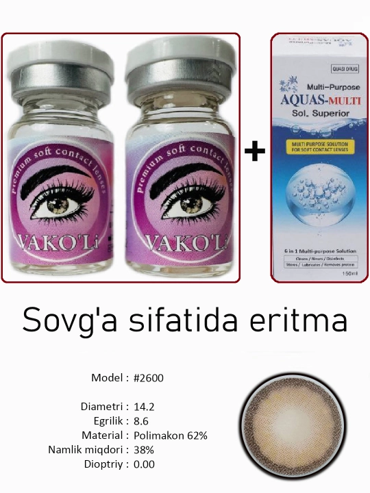 Sifatli rangli kontakt linzalari