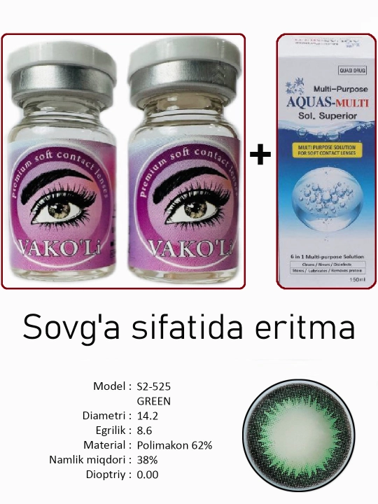 Sifatli rangli kontakt linzalari