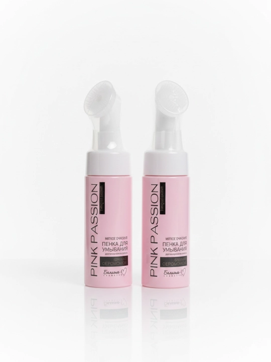 Пенка Pink Passion для мытья мягкая чистка щеткой для лица, 150 мл - 