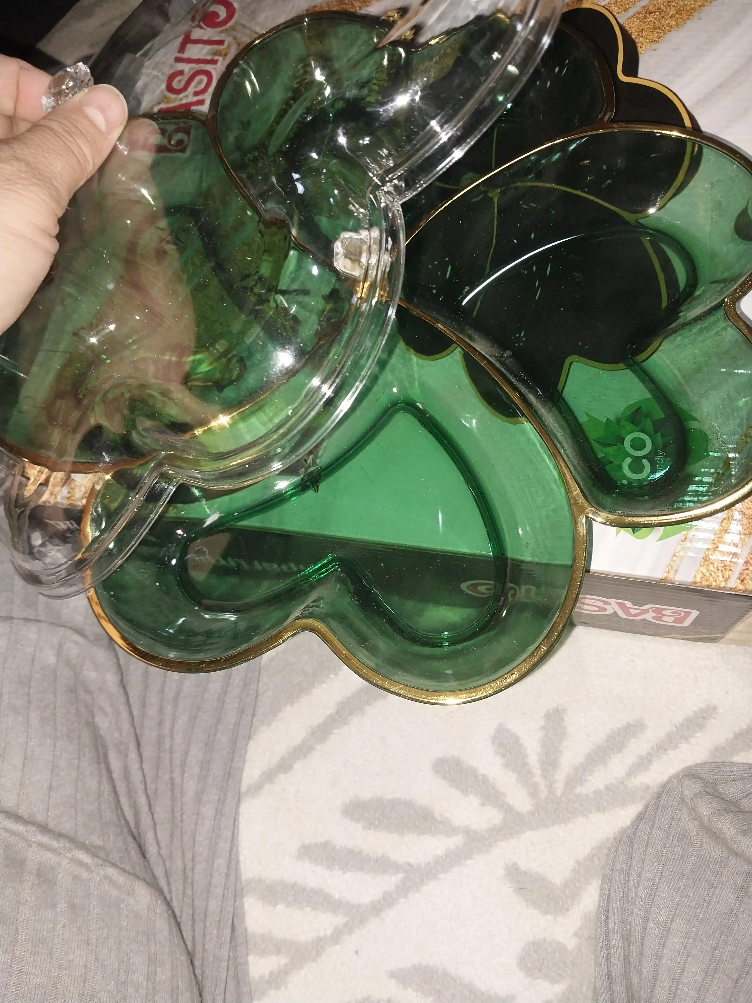 Qopqoqli menager, xurmo va quritilgan mevalar uchun idish, plastik
