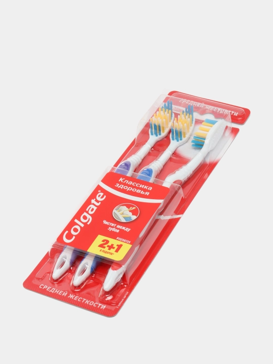 Tish cho'tkasi Colgate Klassik salomatlik, o'rtacha qattiqlik, 2+1