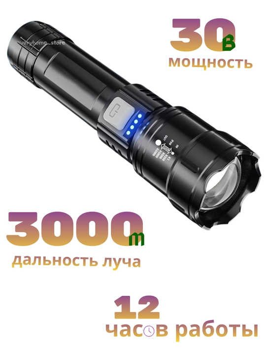 Карманный фонарик, для путешествий, охоты, рыбалки, тактический, светодиодный, водостойкий