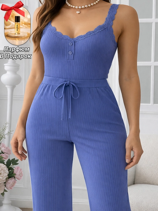 Ayollar uchun pijama to'plami, 2 tasi 1 da, 3 tasi 1 da