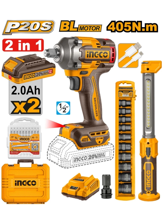 INGCO simsiz zarbli gayka buragich 405NM COSLI23056 - 