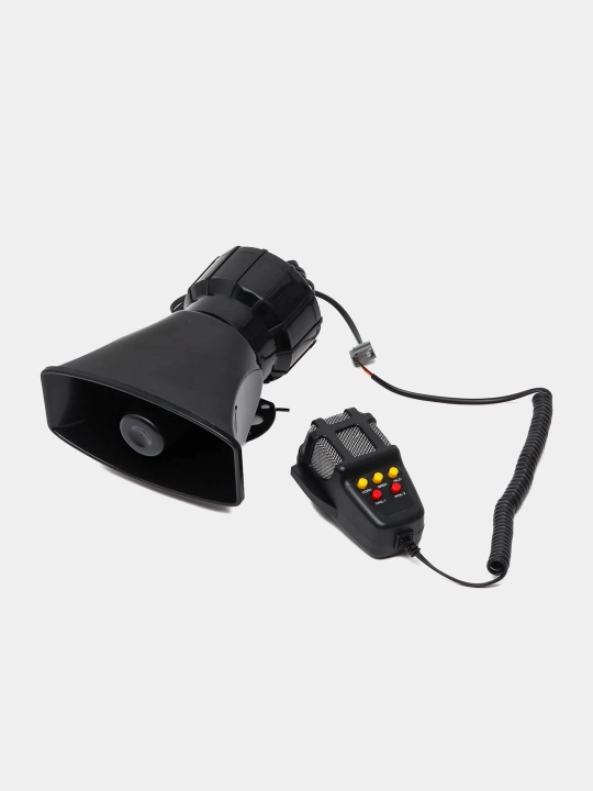 Сирена SGU 100W 12V 150 дБ с микрофоном и громкоговорителем, 7 сигналов