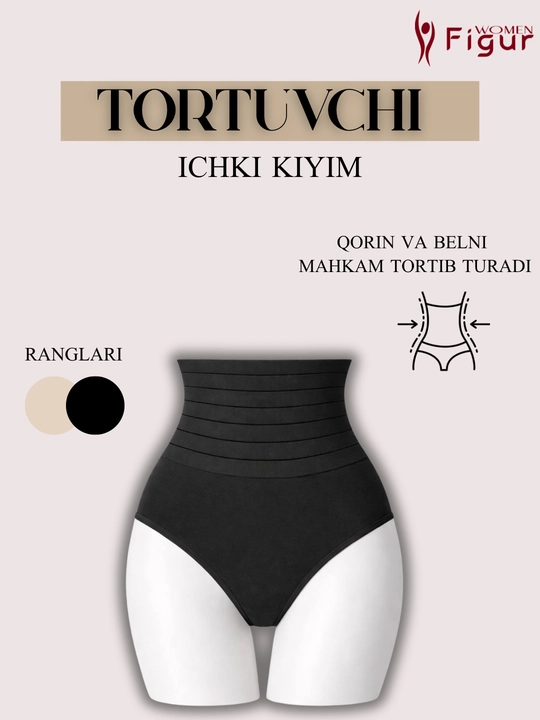 Qorinni kirgizib belni ingichka korsatuvchi rezinkali trusik 3206 - 