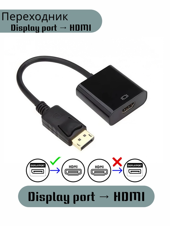 Переходник Display port -> HDMI  - 
