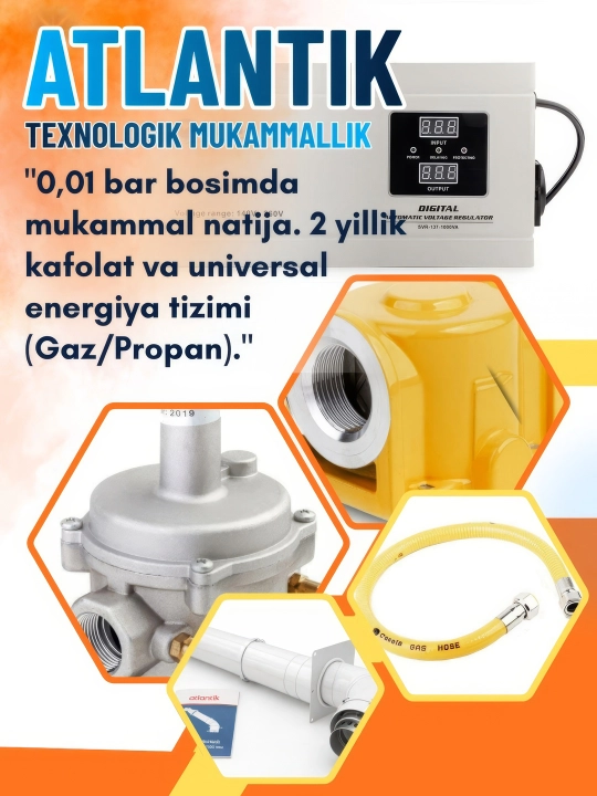 Gazli isitish qozoni Atlantik, ikki konturli, devorga o'rnatiladigan UM2332461