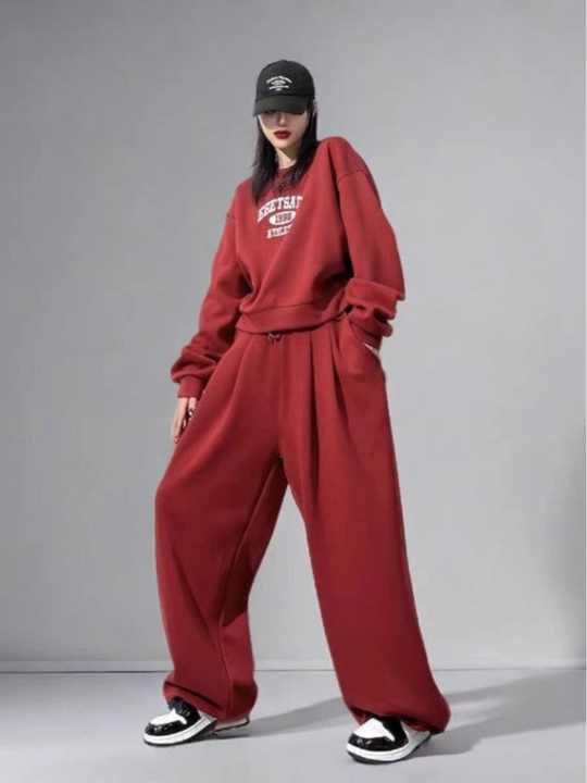 Ayollar oversize sport kostyumi, futbolka va shim S–5XL — ELLY FASHION