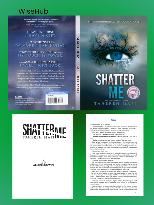 Shatter Me, Unravel Me, Defy Me, Imagine Me, Believe Me, Restore, Ignite Me. Tahereh Mafi