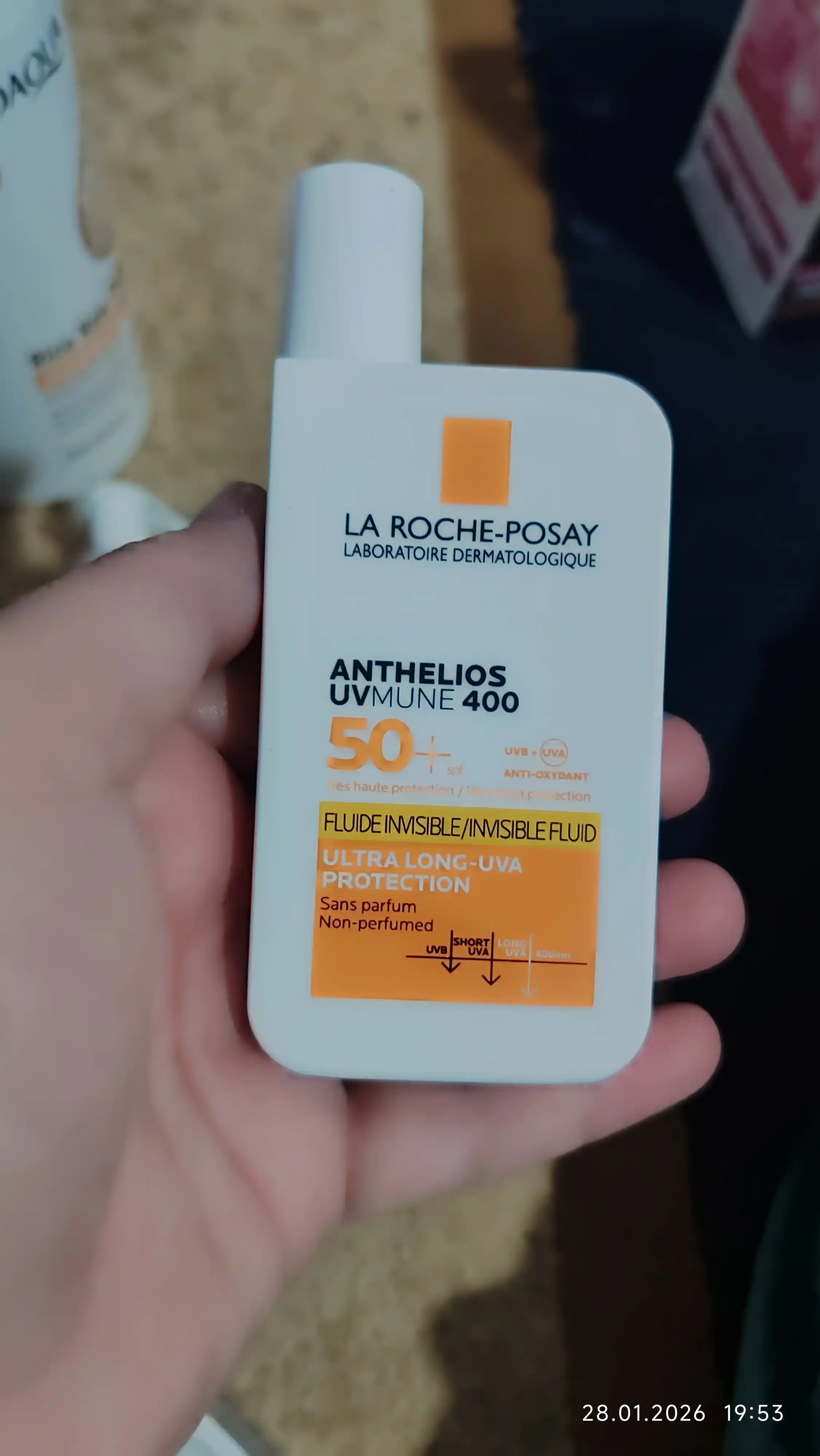 Невидимый флюид La Roche-Posay Anthelios, для лица и кожи вокруг глаз SPF 50+/PPD 46, 50 мл
