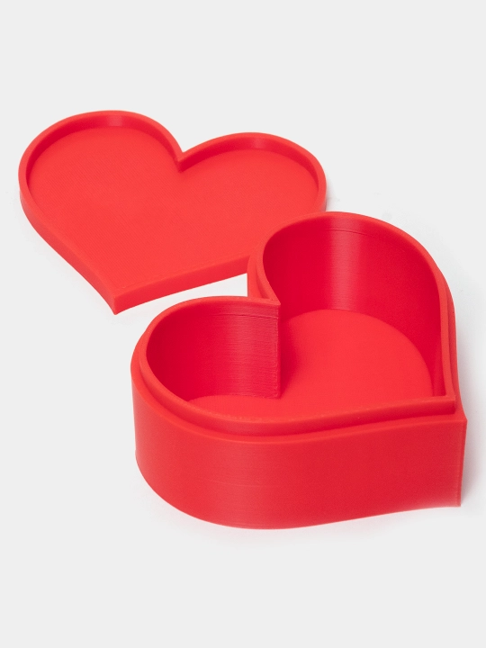 Ekologik toza PLA dan sovg'a qutisi (shkatulka) "Yurak" shaklida "I Love You" yozuvi bilan