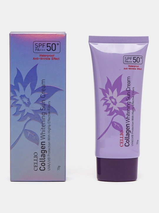 Yuz uchun namlantiruvchi va quyoshdan himoya qiluvchi krem, Dr.Cellio 98%, SPF 50+, Koreya - 