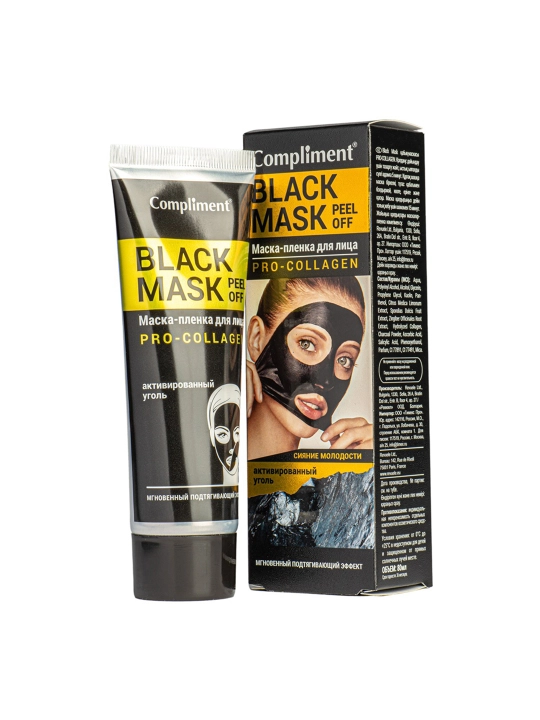 COMPLIMENT Black Mask Yuz uchun plyonka niqobi Pro-collogen 80 ml