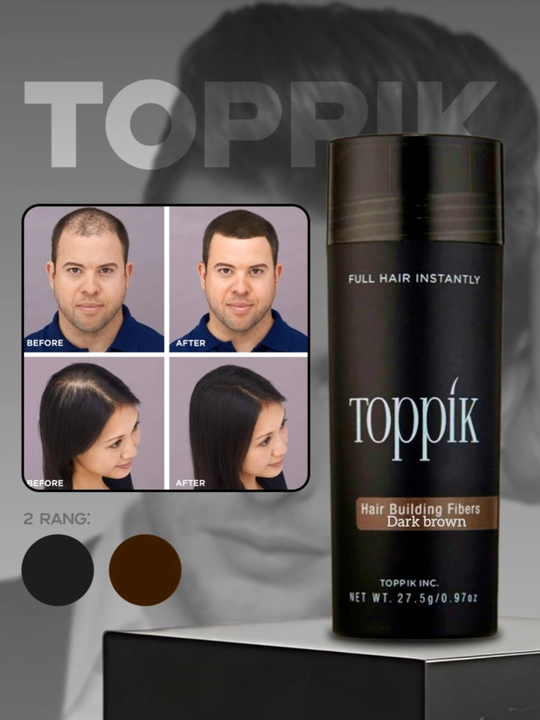 Soch qalinlashtirish uchun pudra Toppik, 27.5 g, erkak va ayollar uchun - 