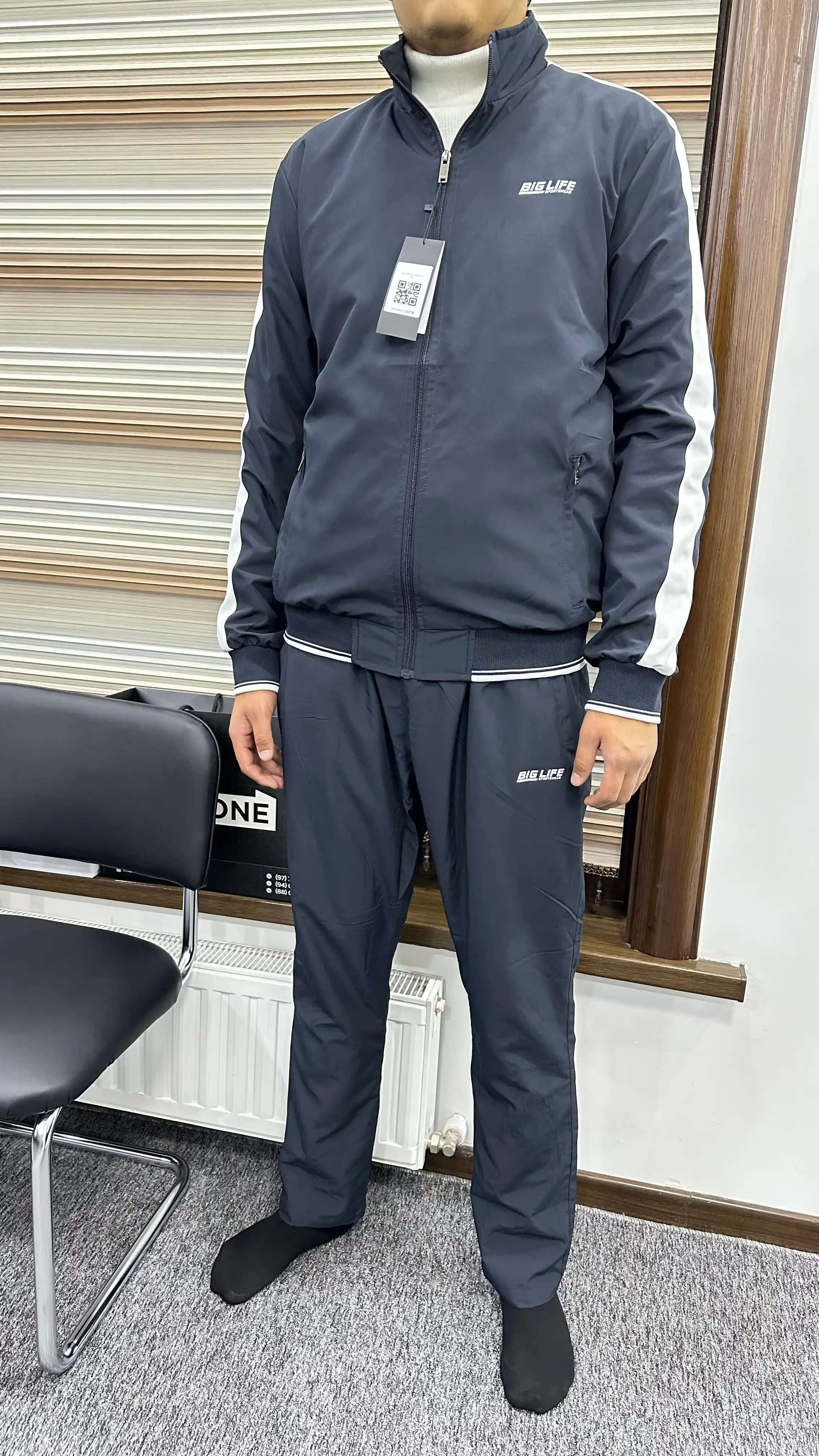 Erkaklar sport kostyumi, ziplamalik, ikki qismli to'plam