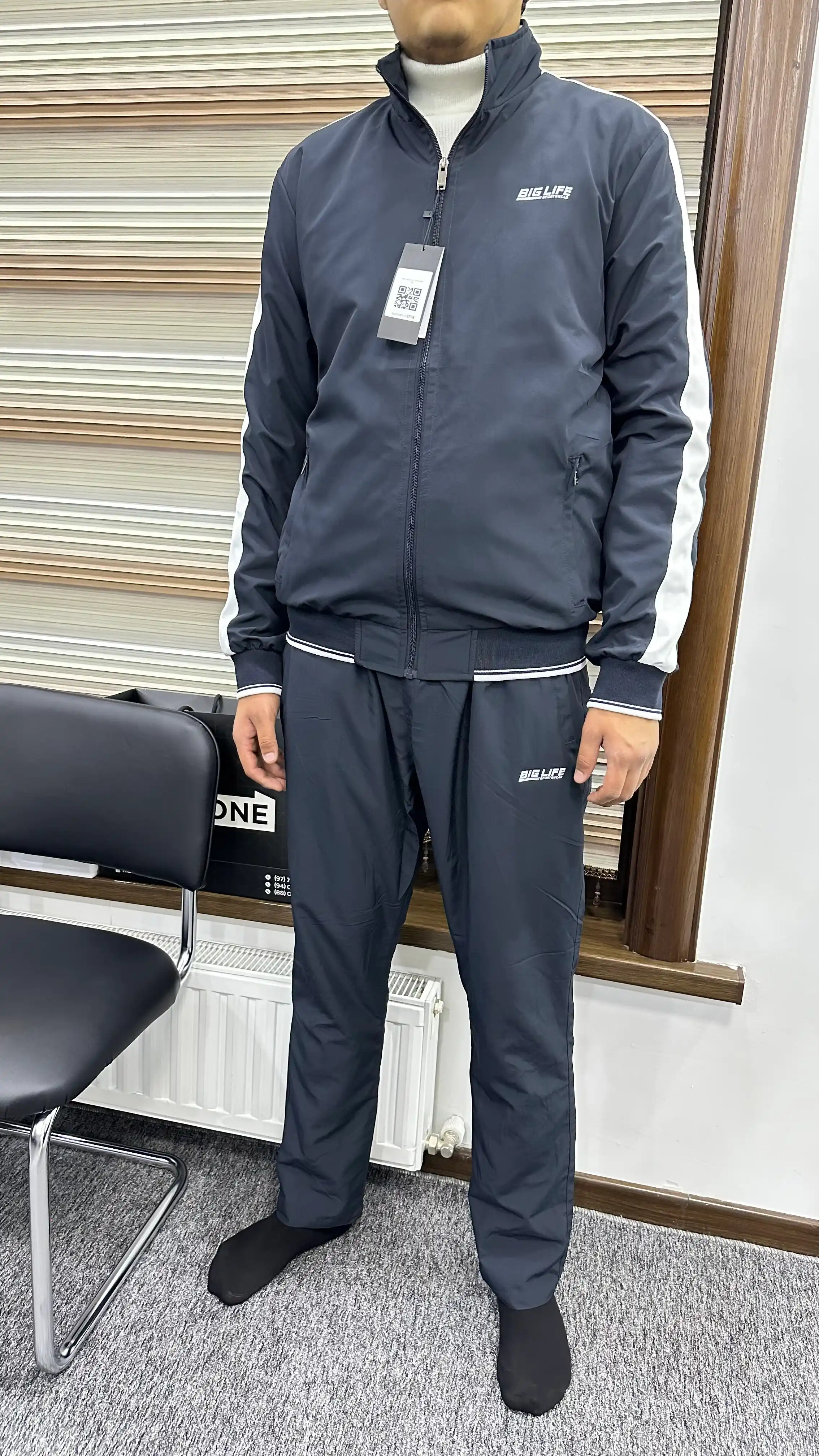 Erkaklar sport kostyumi, ziplamalik, ikki qismli to'plam