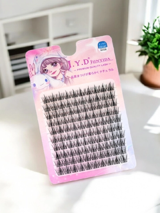 3D effektli ustma-ust qo‘yiladigan kipriklar, tutamli, hajmli kipriklar, DIY kipriklar