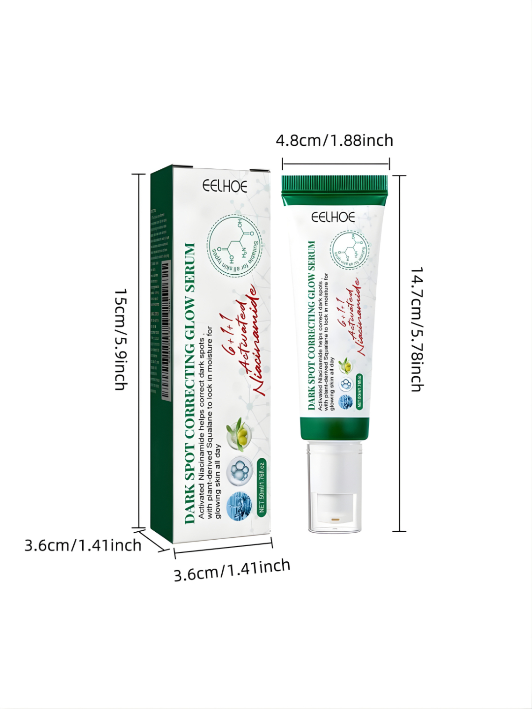 EELHOE Dark Spot Correcting Glow Serum — осветляющая и очищающая сыворотка для лица, 50 мл