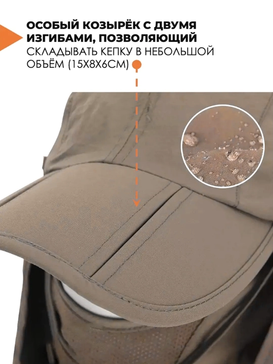Кепка с защитой от солнца, панама